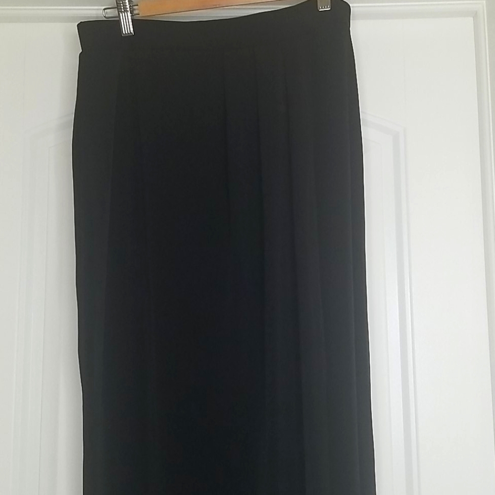 NYCC Black Maxi Faux Wrap Skirt